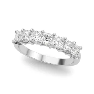 1 carat - 2 carat 7-Stone 14K Princess Cut Diamond Anniversey Wedding Band for Women (F-G / VS-SI)| 14K Gold | Lab Grown Diamond | Princess Cut Diamond Anniversry Band| F-G Color, VS-SI Clarity |30 Day Free Return| JewelMore