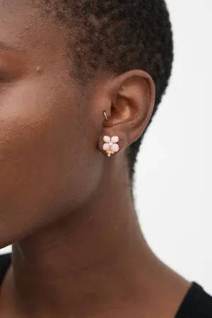 18K Rose Gold Hortensia Aube Rosée Earrings
