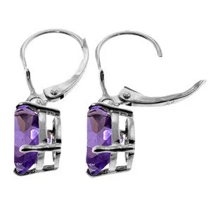 6.25 Carat 14K Solid White Gold Adorn Your Ears Amethyst Earrings