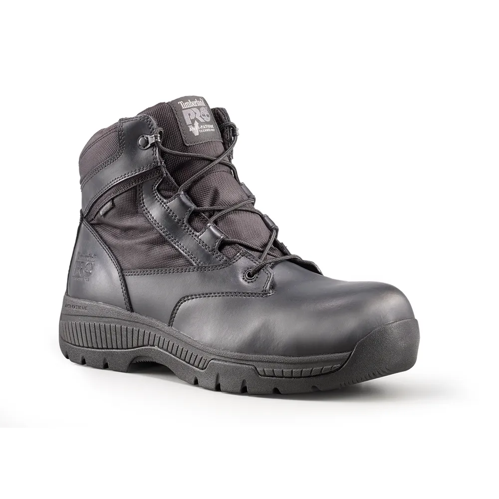 6IN. VALOR DUTY COMPOSITE TOE WATERPROOF ZIP BOOT - 001-Black | Timberland PRO TB01161A