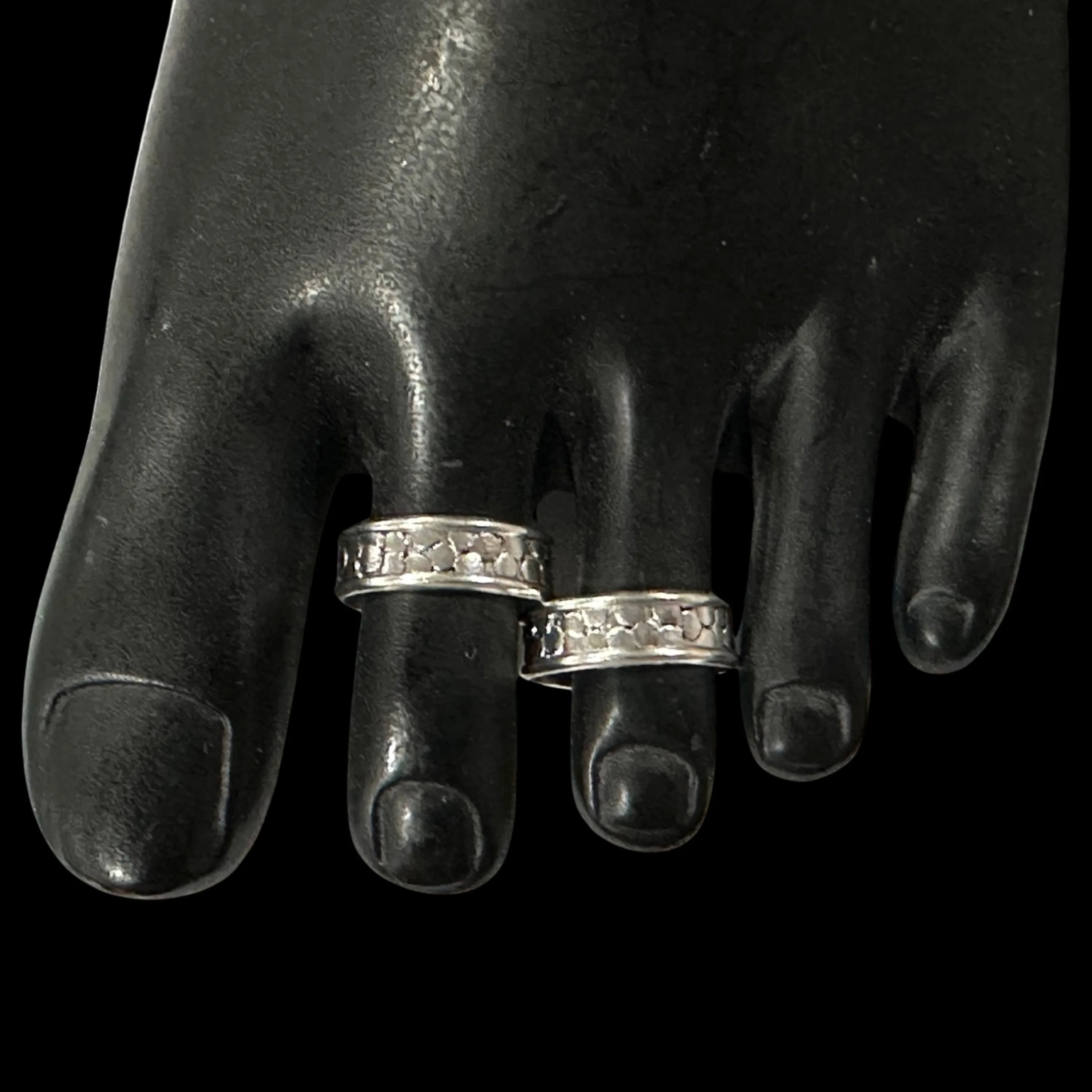925 Sterling Silver Oxidized Toe-rings - Design #03