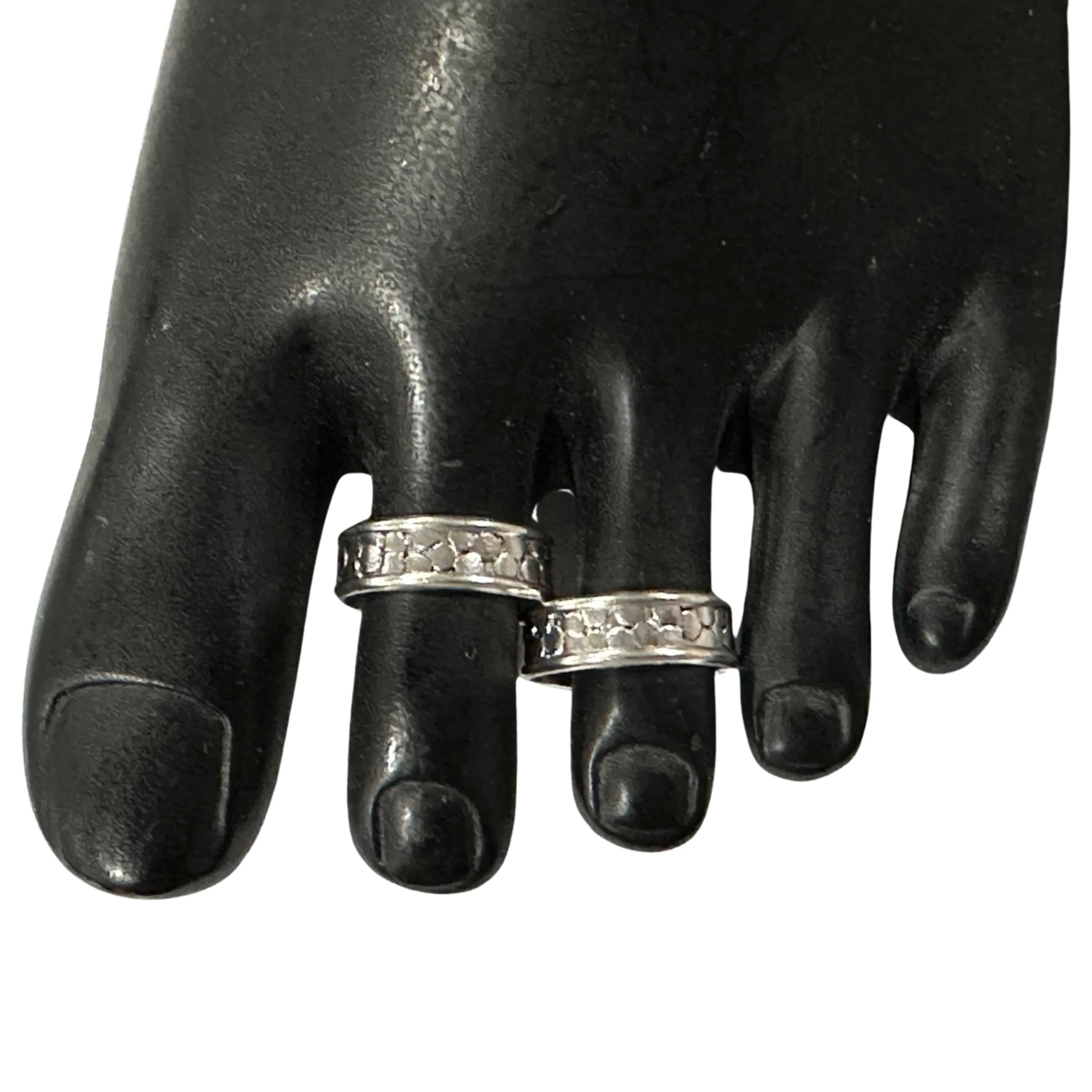 925 Sterling Silver Oxidized Toe-rings - Design #03
