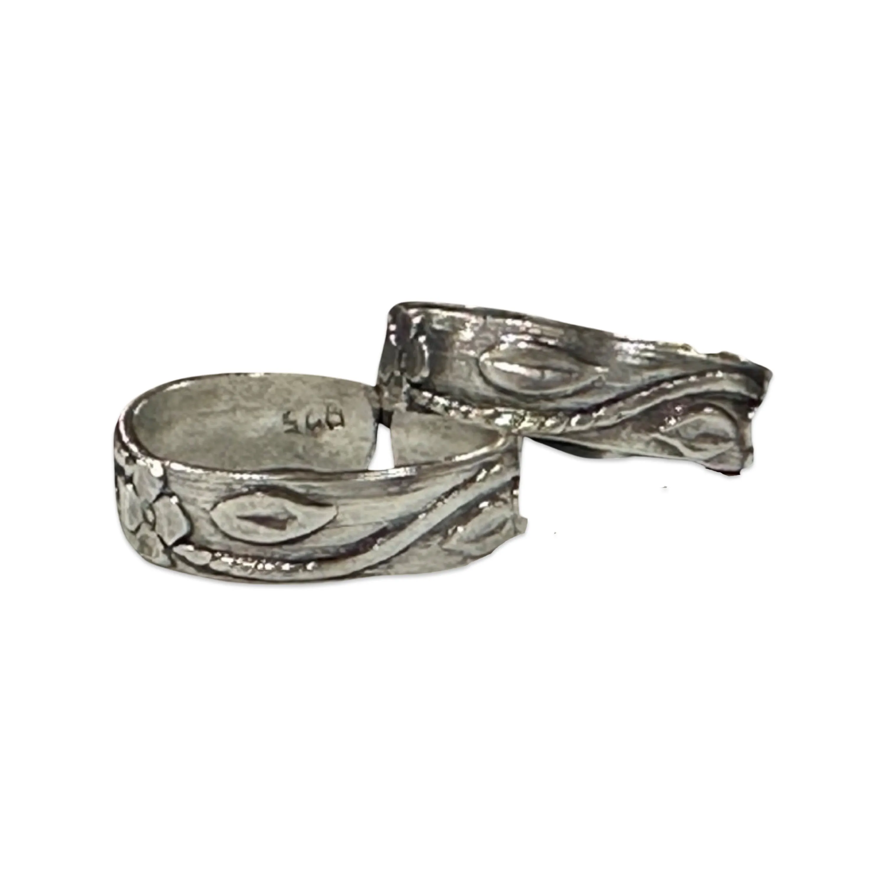 925 Sterling Silver Oxidized Toe-rings - Design #05