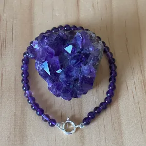 Amethyst Sterling Silver Bracelet