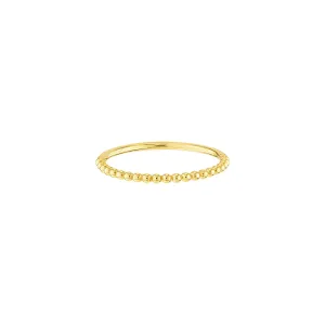 Beaded Gold Ring