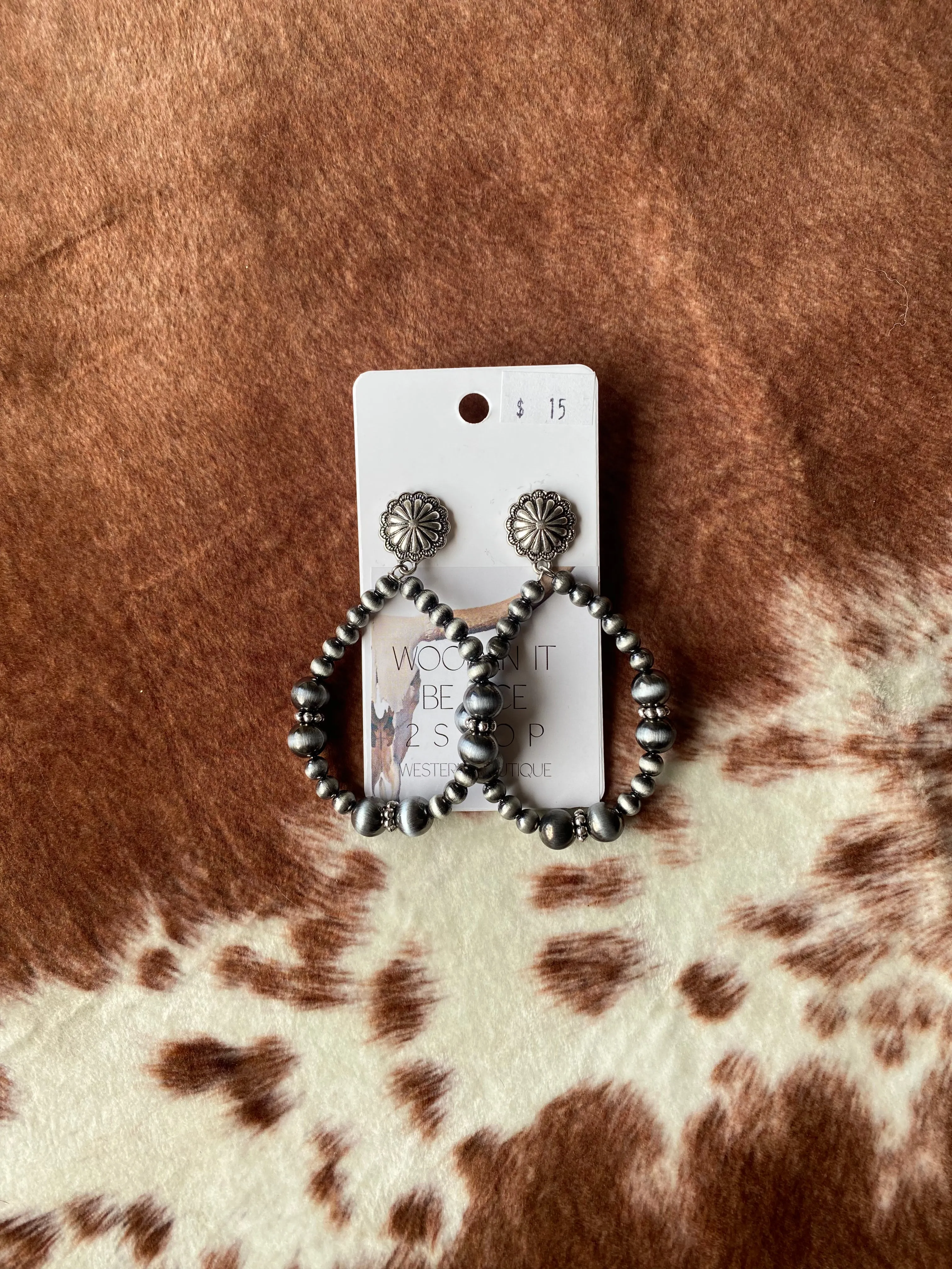 Beaded Stud Earrings