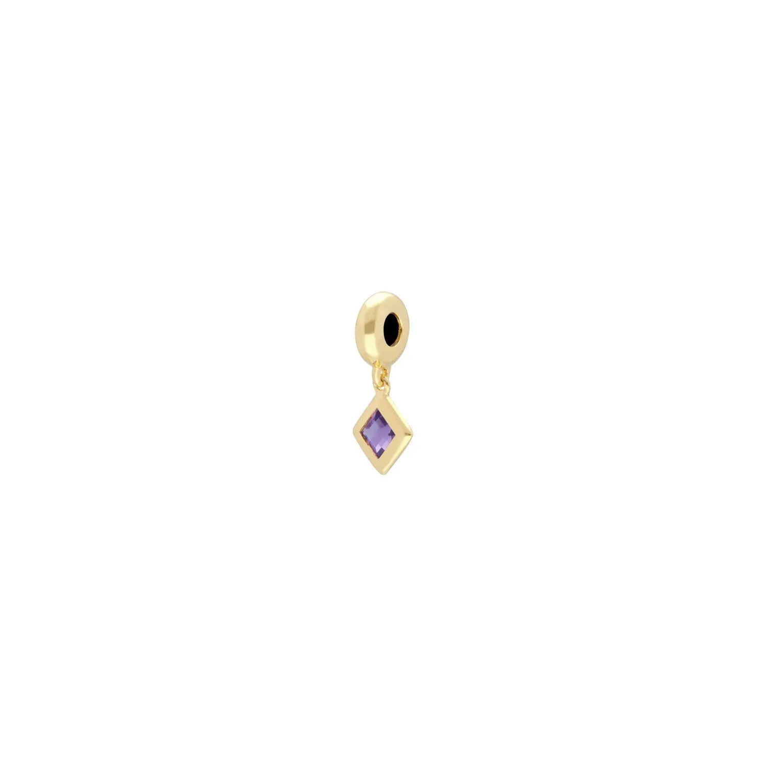 Charm's Collection Achievement Améthyste "Pierre de la force" Argent 925 Plaqué Or Jaune