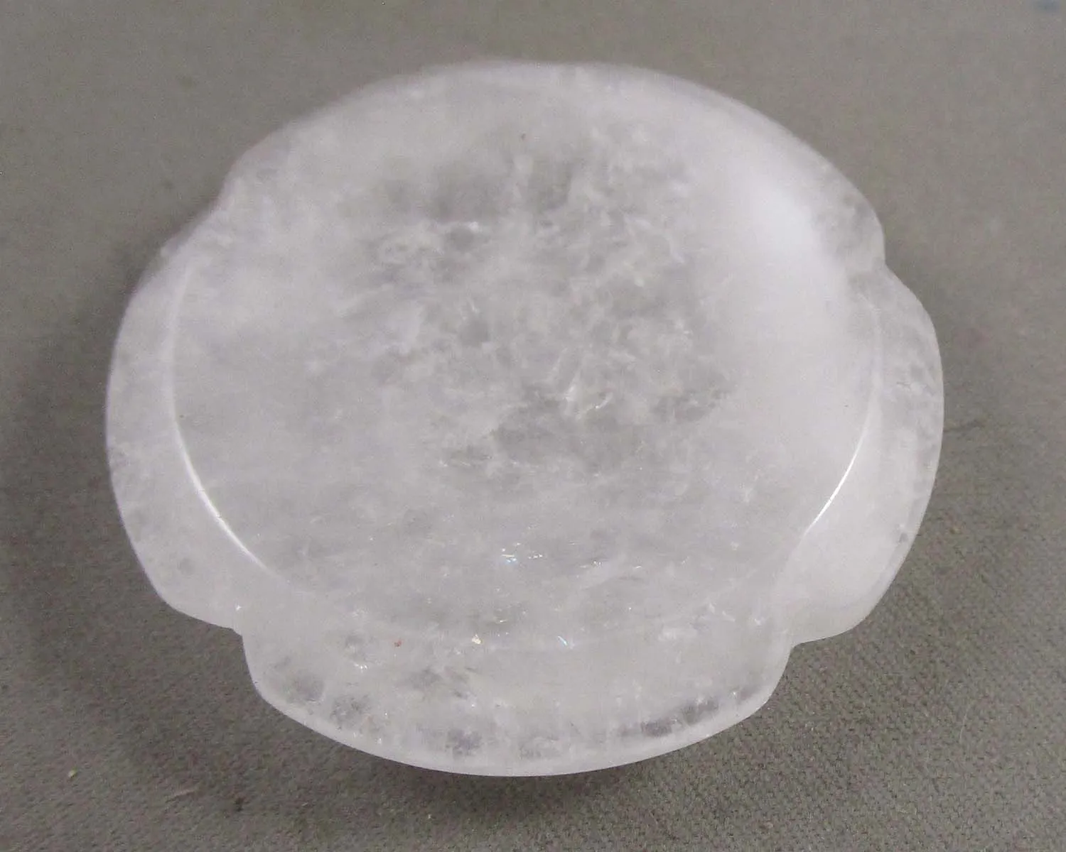 Clear Quartz Flower Worry Stone 1pcs C153