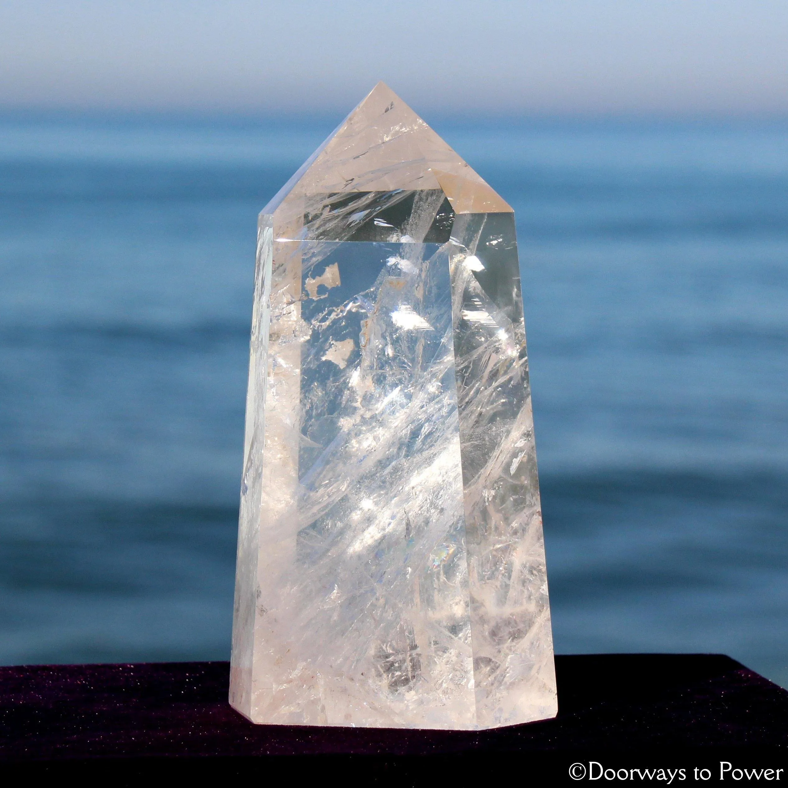 Clear Quartz Isis Crystal Point w/ Rainbows Blessed & Energized