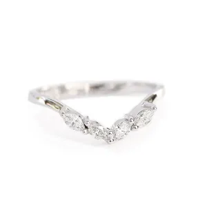 Diamond Chevron V Wedding Ring - Muse Nesting Ring ♥