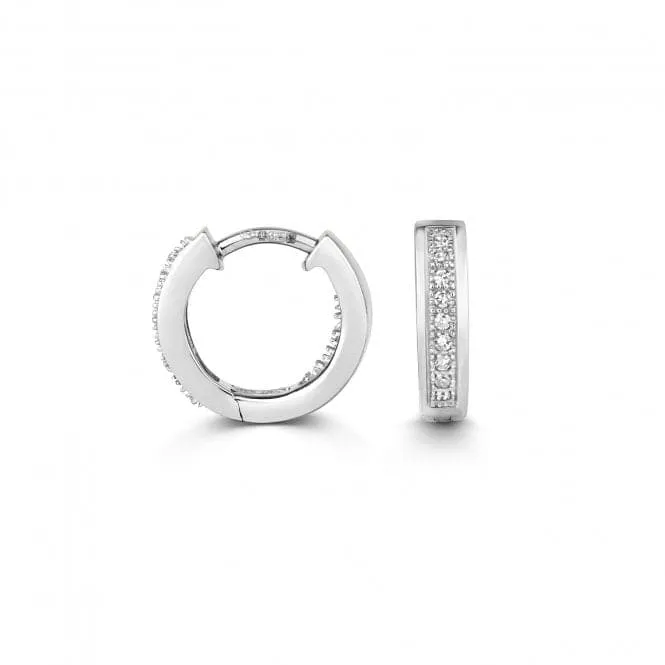Diamond Jewellery 9ct White Gold Diamond Huggies Earrings ED134W