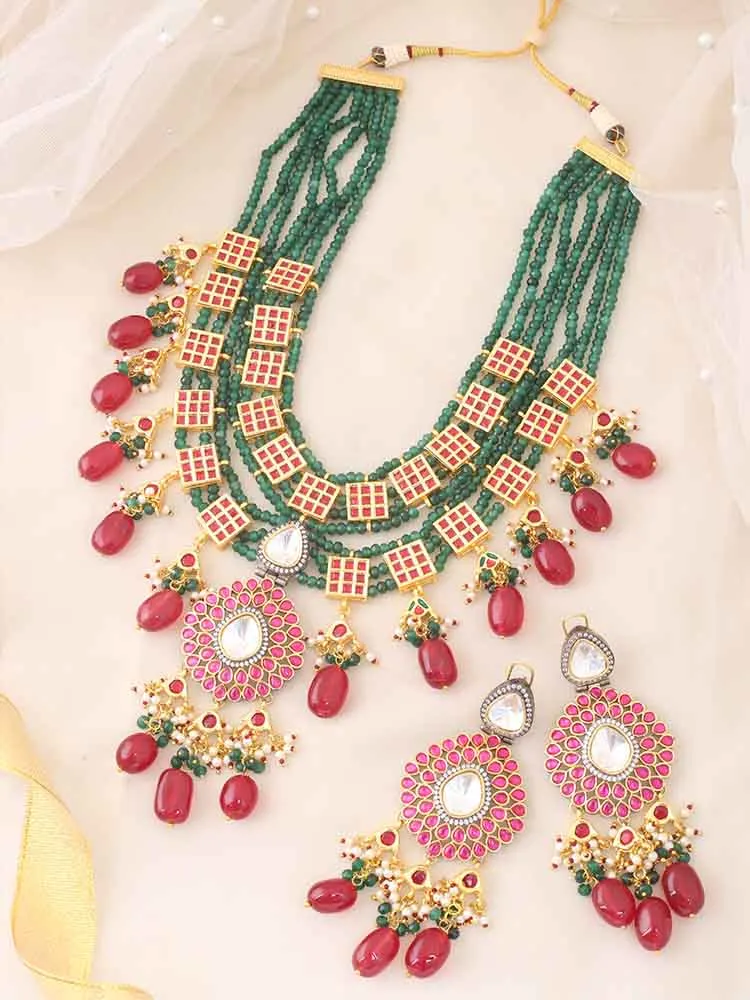 Emearld Rani Dhanwanti  Jewellery Set