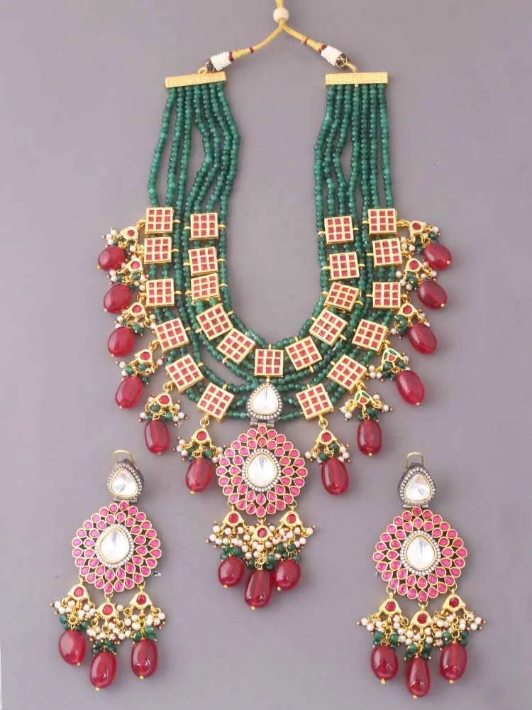 Emearld Rani Dhanwanti  Jewellery Set