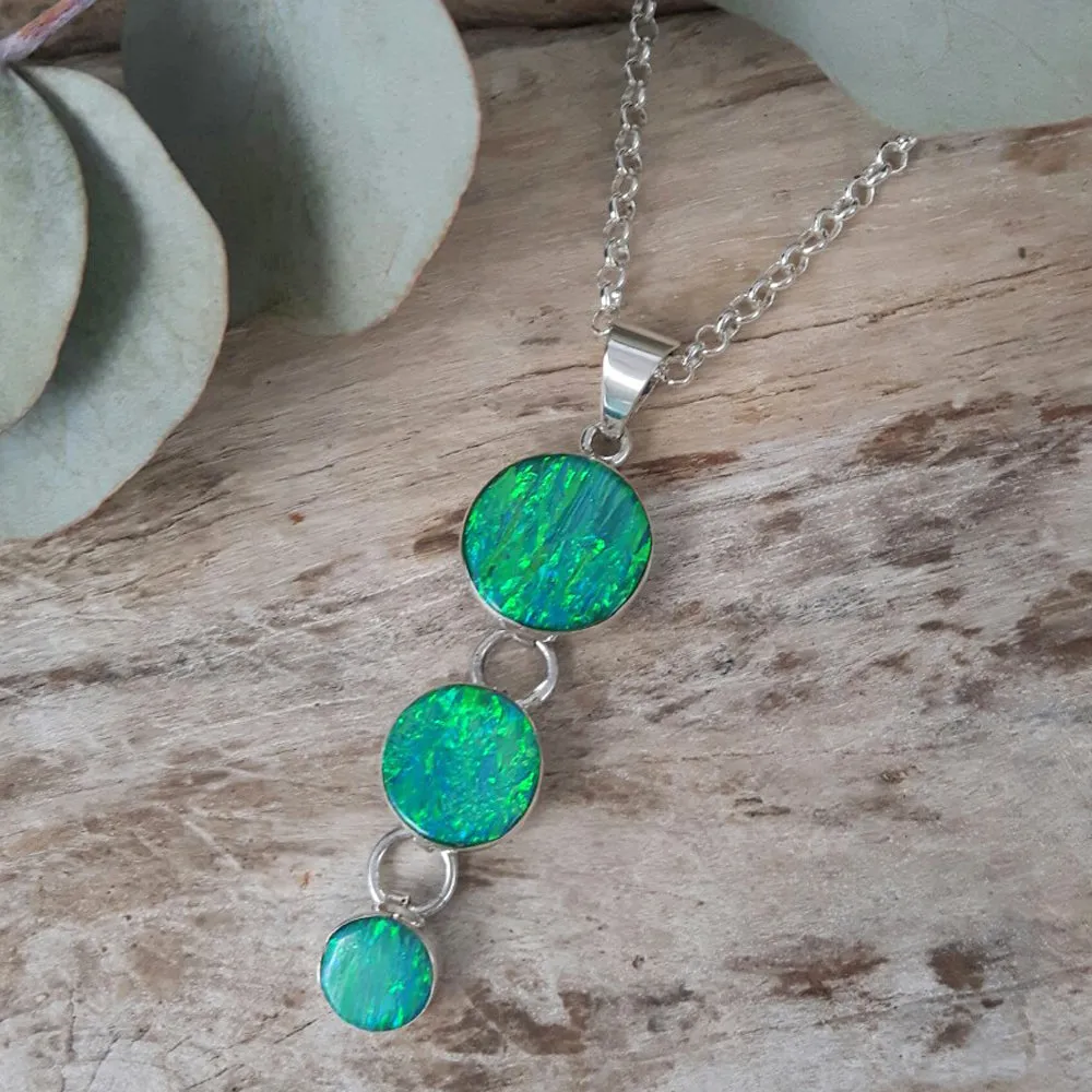 Flinder Green Dotty Large Pendant
