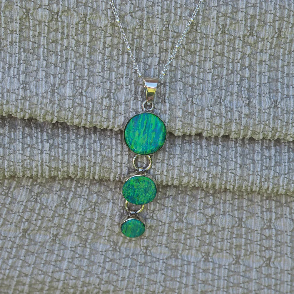 Flinder Green Dotty Large Pendant