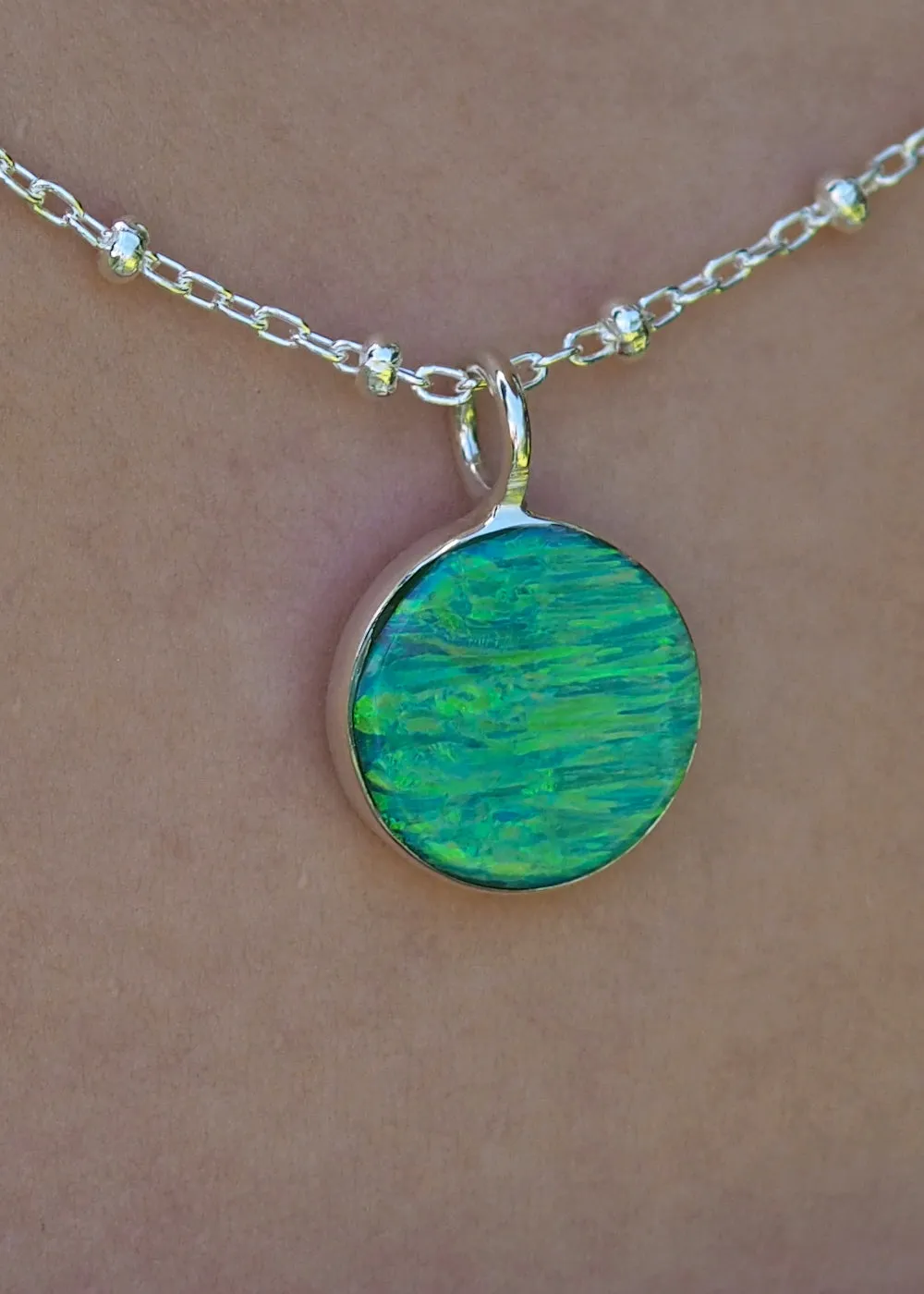 Flinder Green Dotty Small Pendant