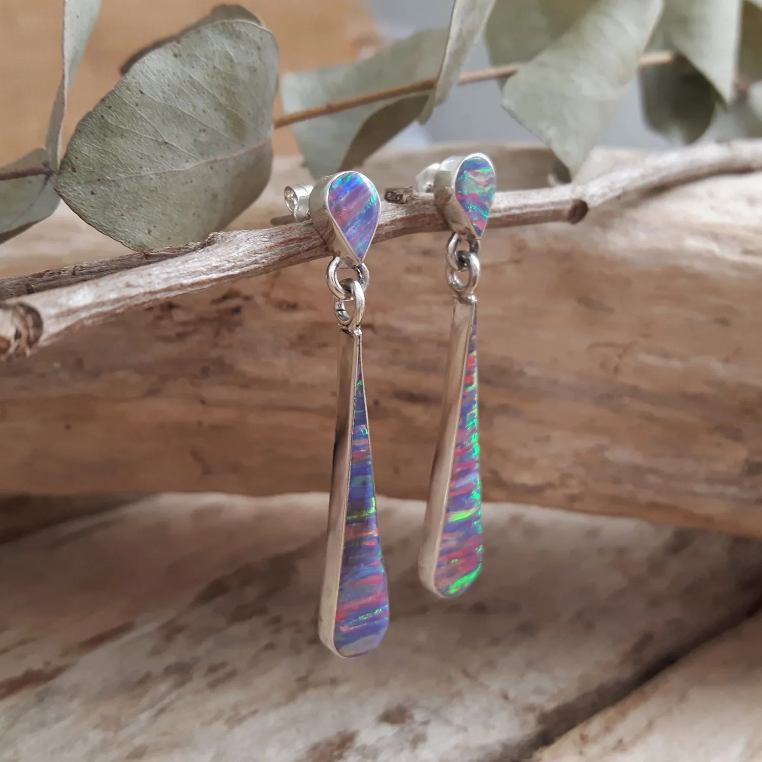Flinder Lavender Pure Stud Drop Earrings