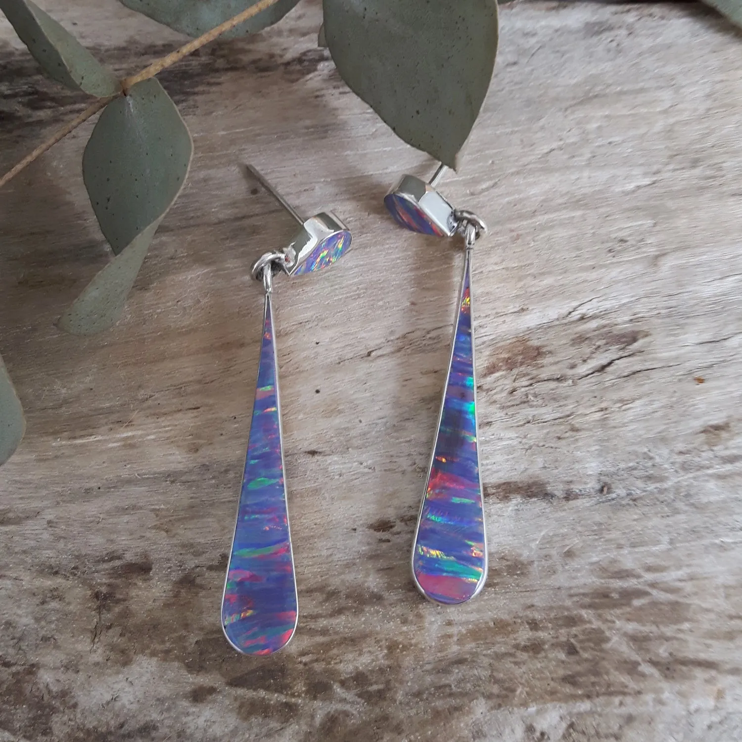 Flinder Lavender Pure Stud Drop Earrings