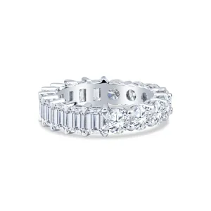 Half Round & Half Emerald Eternity Band