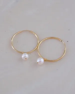 Pearl Point Hoops