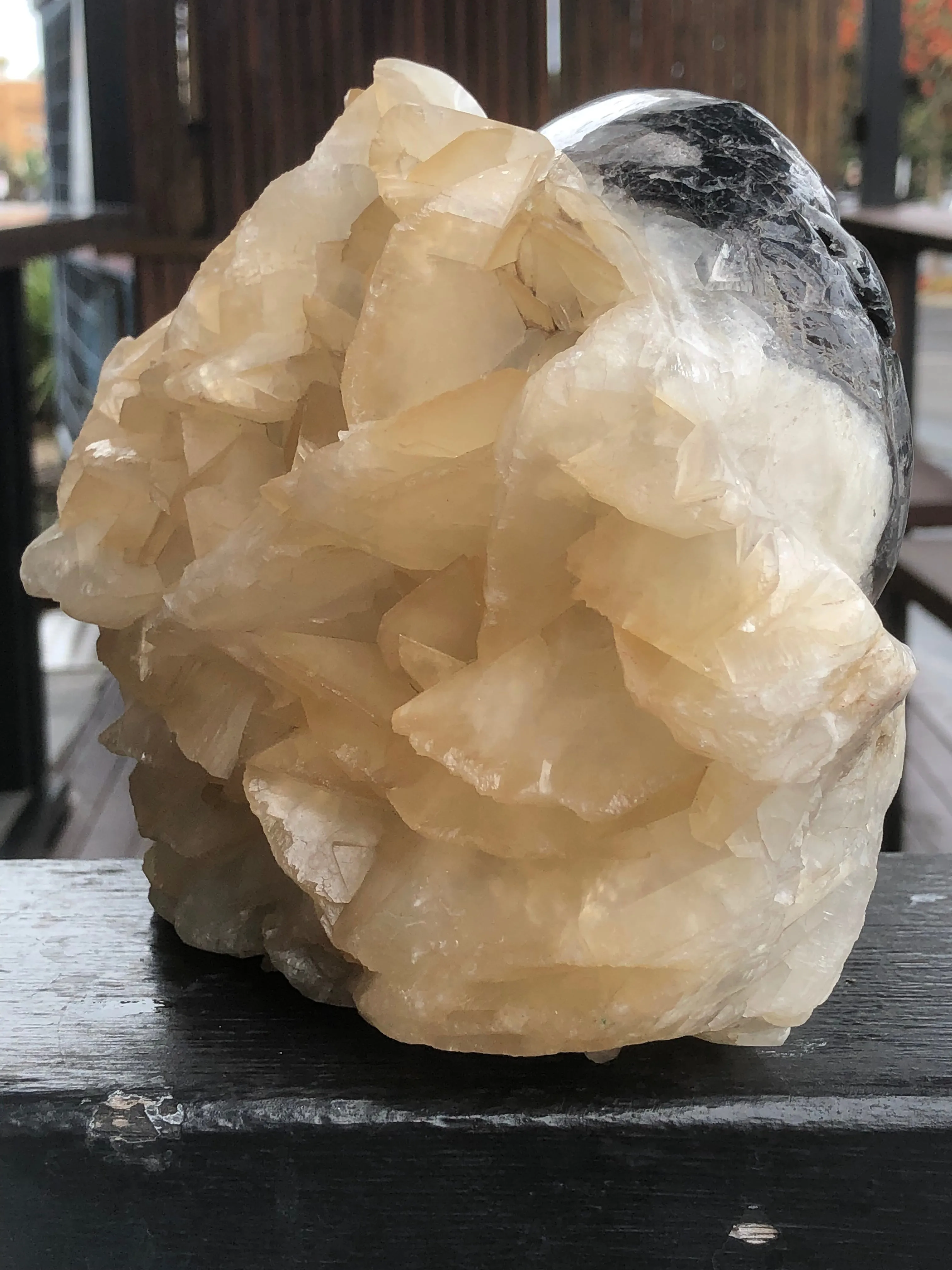 Rock Quartz on Matrix Skull Sculpture [1k1535]