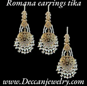 Romana earrings tika in pearls  ( SHIPS IN 4 WEEKS )