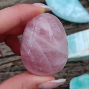 Rose Quartz Palm Stone (#6)