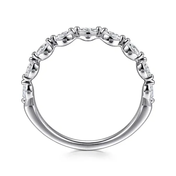 Semi-Eternity Marquise Shaped Diamond Wedding Band