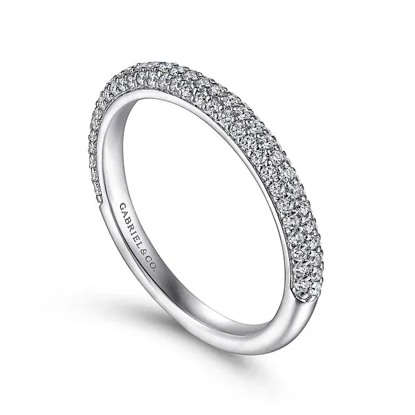 Sleek Pavé Diamond Wedding Band