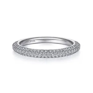 Sleek Pavé Diamond Wedding Band