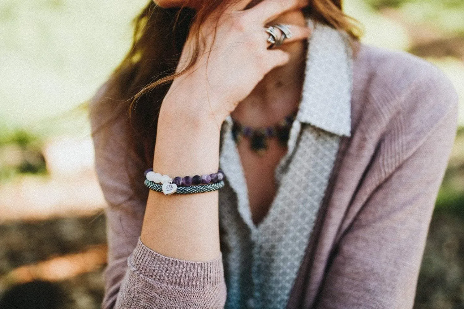 Spiritual Growth Matte Amethyst Wrist Mala