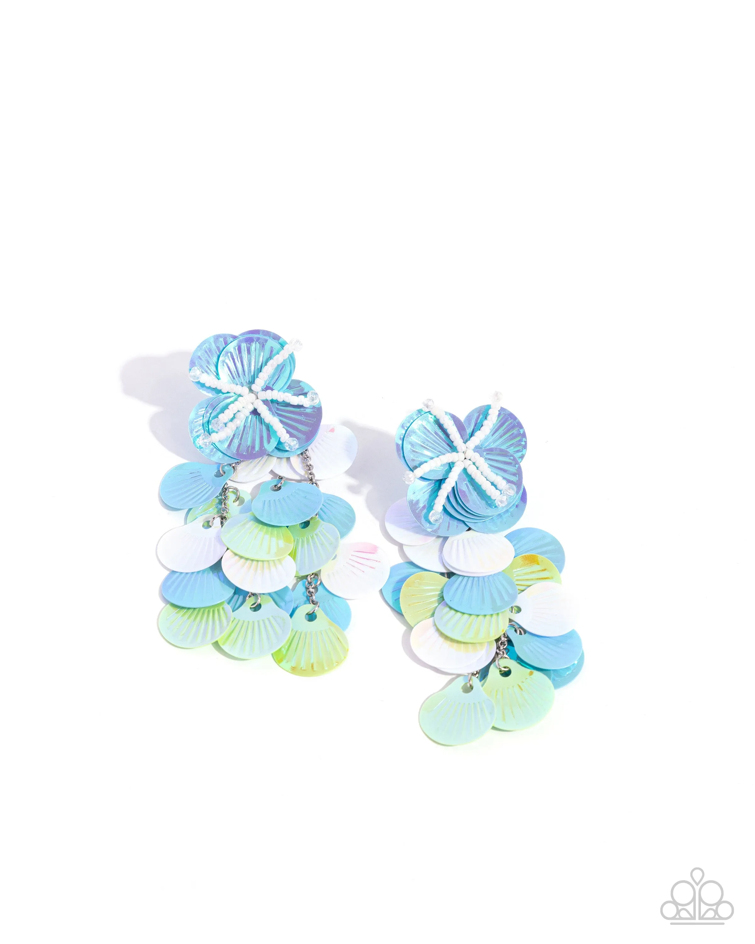 Under the Waves - Blue Earrings
